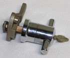 TWO Vintage T-Handle Latch Key Cam Lock Heavy Duty Security — photo 3