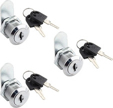 3 Pack 3/4 Inch Cabinet Cam Lock Chrome Finish with Keys