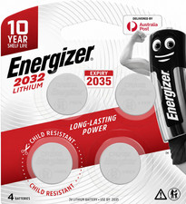 Energizer Ultimate Lithium  CR2032 Batteries (4 Pack), 3V Battery Coin -Exp 2035