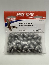 Paquet de plombs à œufs Eagle Claw King Size 1/2 oz (14,2 g) - 40 pièces - Neuf WEGPC-12