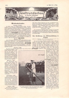 Crown Prince Wilhelm at the football game in Berlin Tempelhof - 1905 ~20x27cm