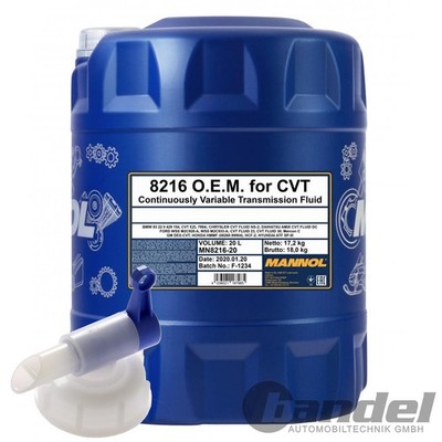 20 LMANNOL GETRIEBEÖL+HAHN O.E.M.CVT MB236.20 MOPARCVTF+4 passend für  VAG G 052