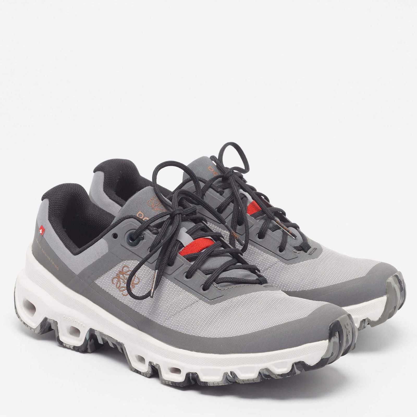 Loewe x On Cloudventure Size 38 Grey Canvas Low Top Sneakers image 4