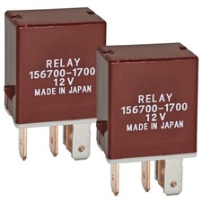 Automotive Relay 156700-1700 5Pins 20A 12VDC Mini ISO SPST Contact 2 Pack