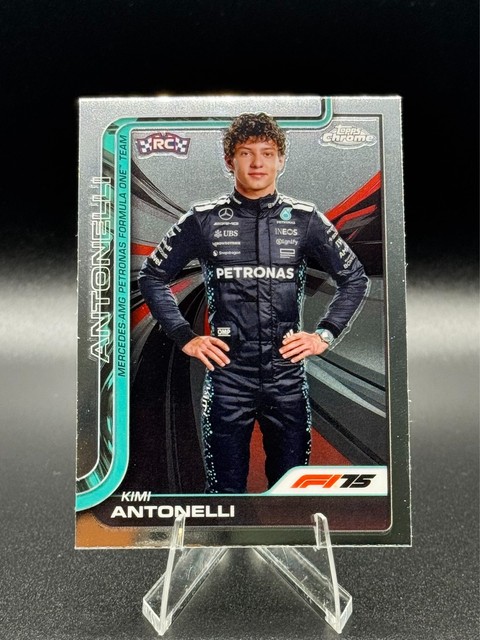 2025 Topps Chrome Formula 1 F1 Drivers Andrea Kimi Antonelli #8 RC Base Portrait