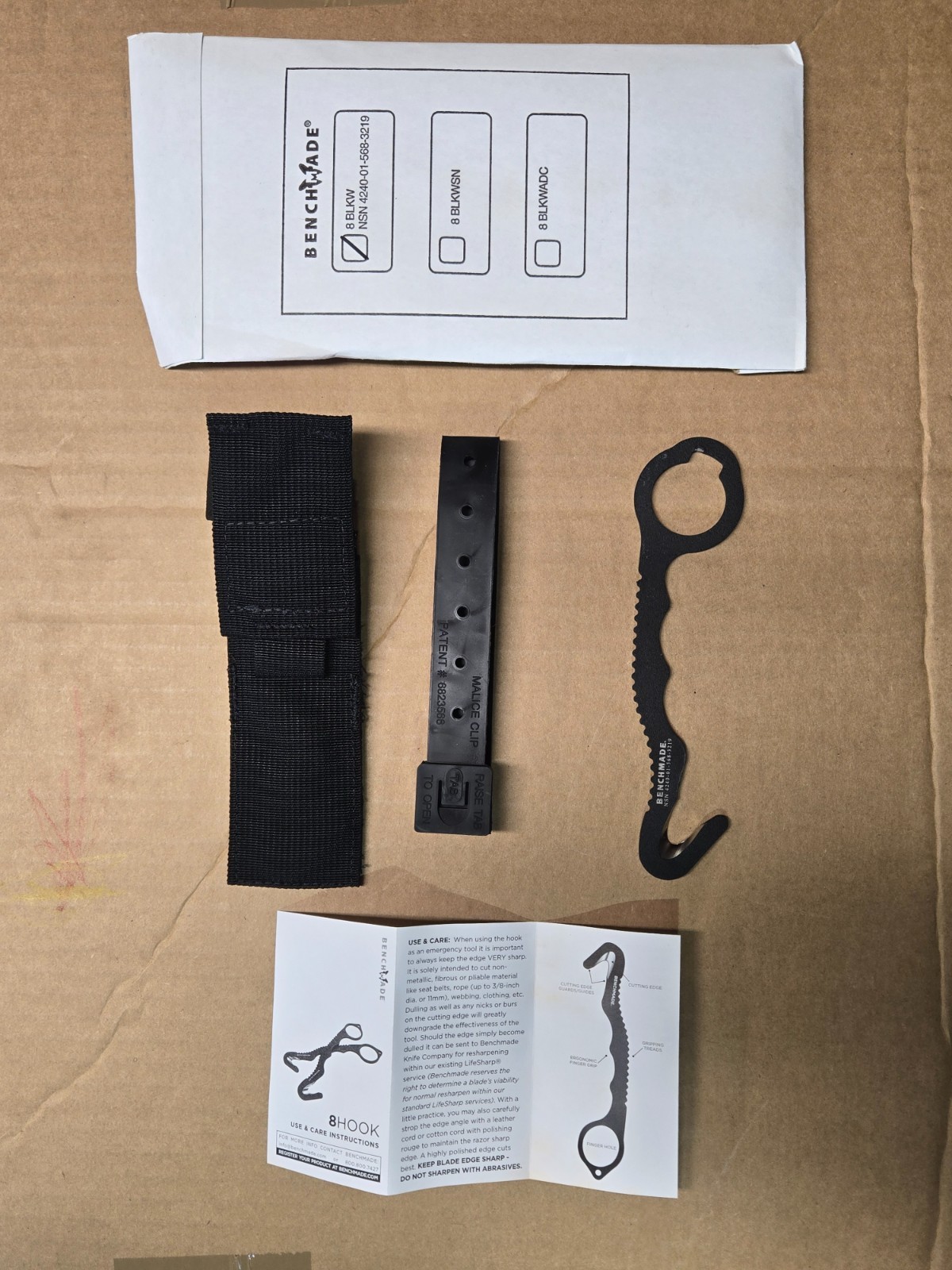 Vintage USGI BENCHMADE RESCUE 8 HOOK, Paramedic, Evac, Spec-Ops, Tactical Cutter