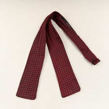 Vintage Silk Bow Tie Red Houndstooth Slim Bat...