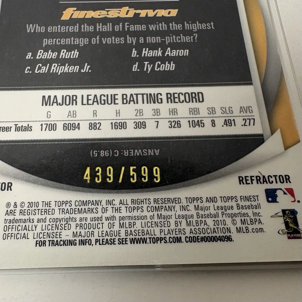 Paul Konerko 2010 Topps Finest Refractor /599 #68 SP Chicago White Sox - Image 3 of 3