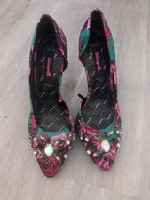 Betseyville Betsey Johnson Tahini Pump Heels Shoes Rose Rhinestone Steampunk 7