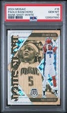 2024 Mosaic Bank Shot #16 Paolo Banchero White Prizm SSP /25 PSA 10 GEM Magic