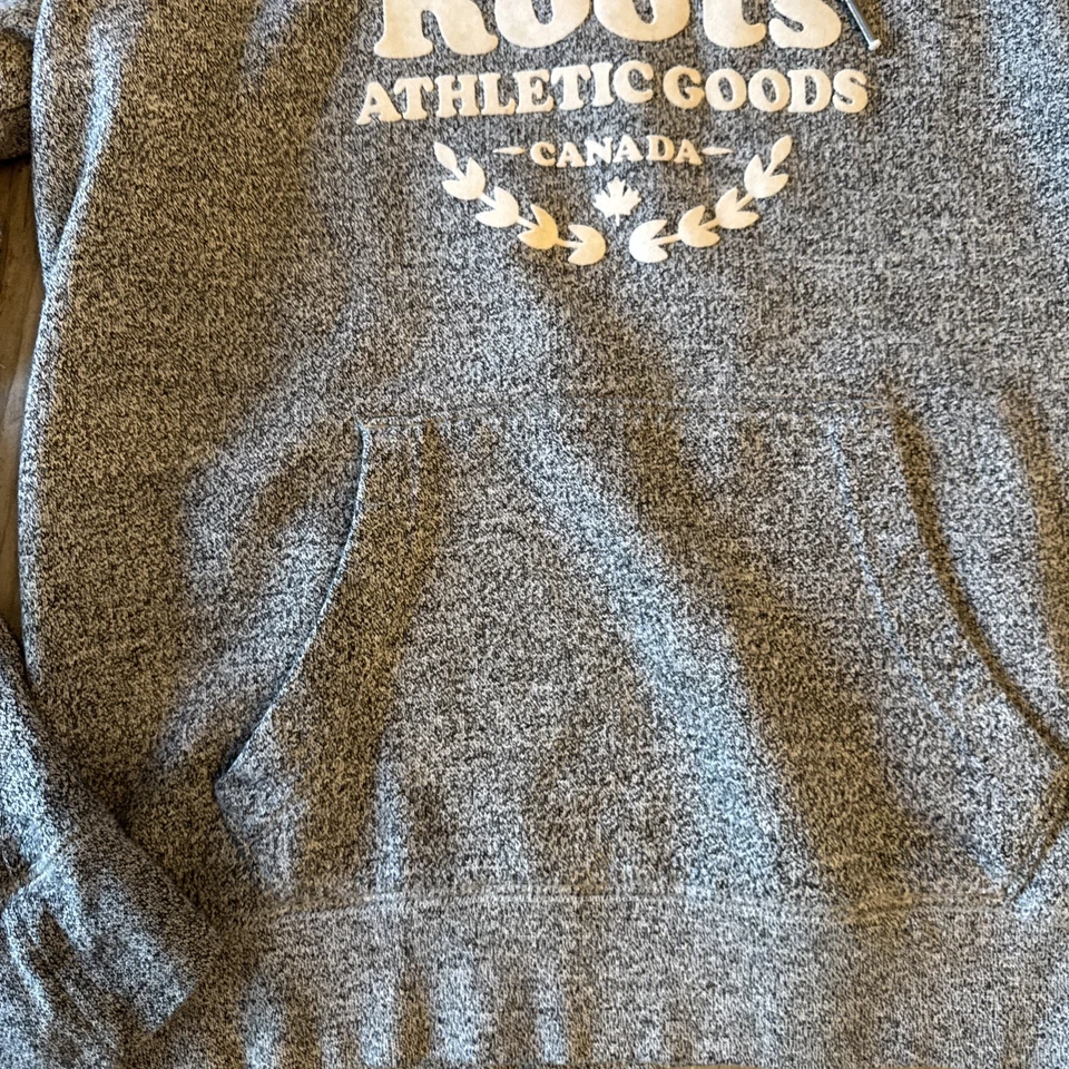 Roots Hoodie Womens Medium Beige Sweatshirt Sweater Gray Black - Image 4 of 4