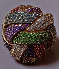 Vermeil Bague or sur argent bague péridot améthyste saphir rubis bague or argent