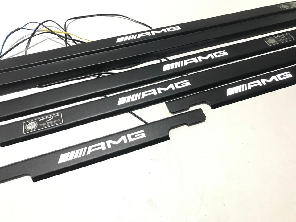 Alféizares de puerta LED clase G negros W463 estilo AMG Mercedes-Benz G63 G500 G65 5 piezas. Foto 3 de 4