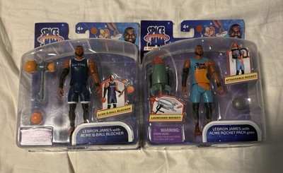 LEBRON JAMES Space Jam Figures Set of 2 A New Legacy -ACME Ball Blocker, Rocket 