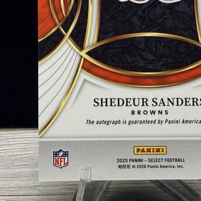 2025 Select Football Shedeur Sanders Rookie Signatures Card (RC