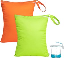 Wet Dry Bags 2 Pack for Swimsuits, Waterproof Bag for Travel, Food Storage, S...