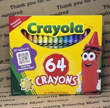 Crayola Crayons 52-0064 Crayons Assorted Colors 64 Count Built-In Sharpener NEW