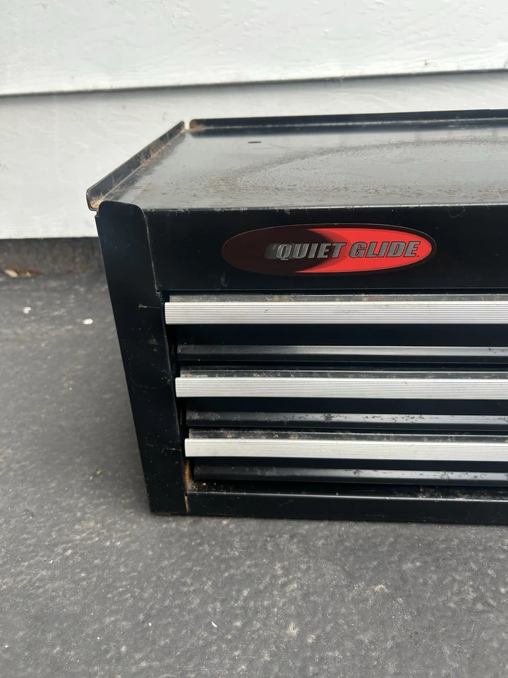 RARE SLIM 9.5” Craftsman 3 Drawer Mid Tool Box Middle Intermediate Chest Black - Image 2 of 4