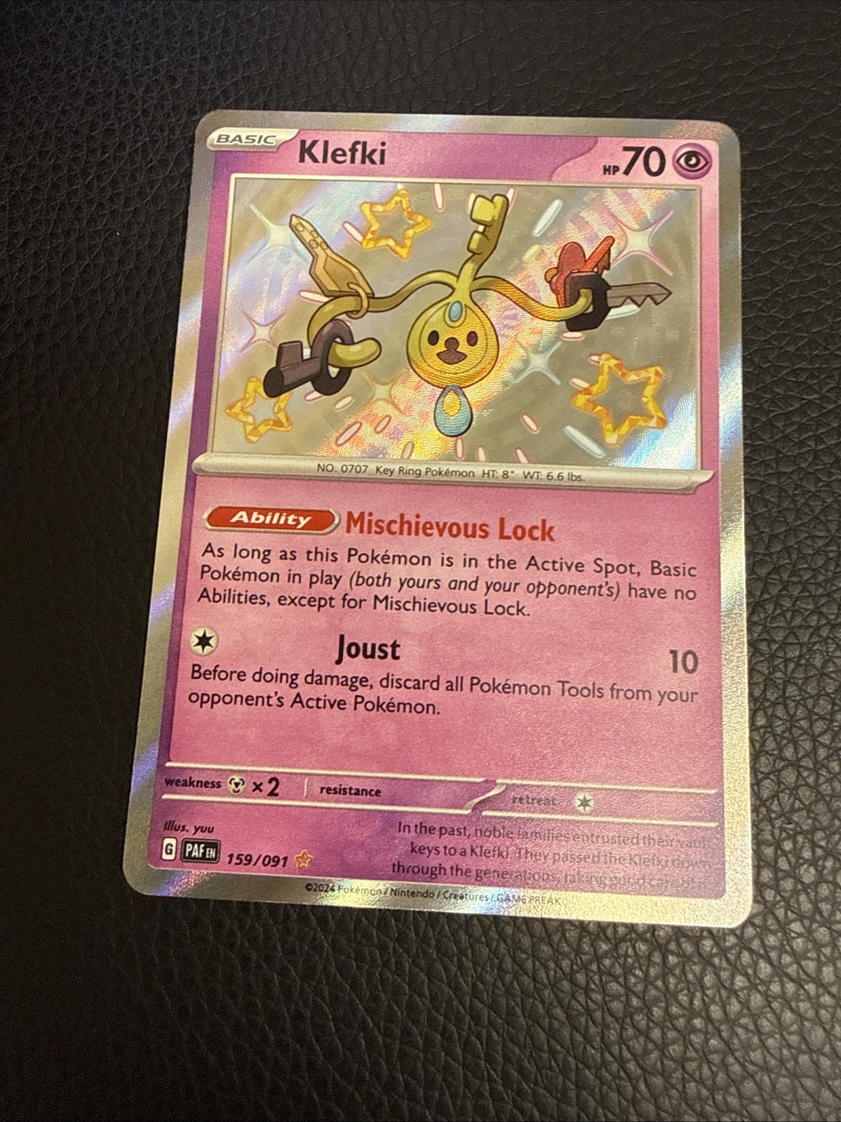 Klefki Shiny 159/091 - SV: Paldean Fates - Mint - Pokémon TCG