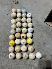 VINTAGE 1950s-1990 s OLD USED GOLF BALLS LOT OF 36