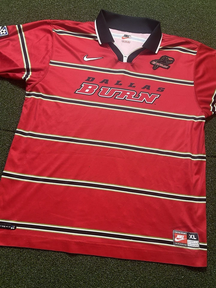 Camiseta de fútbol Nike MLS Dallas Burn roja años 90 vintage XL rara camiseta de fútbol MLS Foto 4 de 4