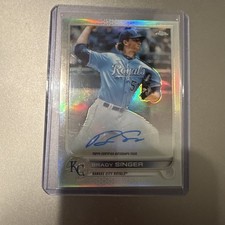 2022 Topps Chrome Veteran Refractor /499 Brady Singer #CVA-BS Auto