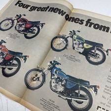 RETRO Motorbike Newspaper 70s Photo Magazine Junk Journal Cafe Prop Honda