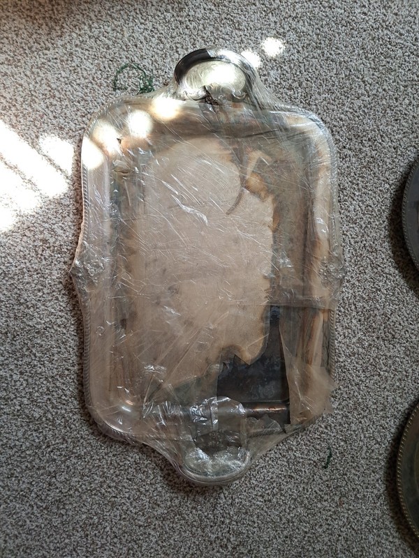 Community Plate Silver Plated Serving Tray With Handles 26" X 16.5" Etched
