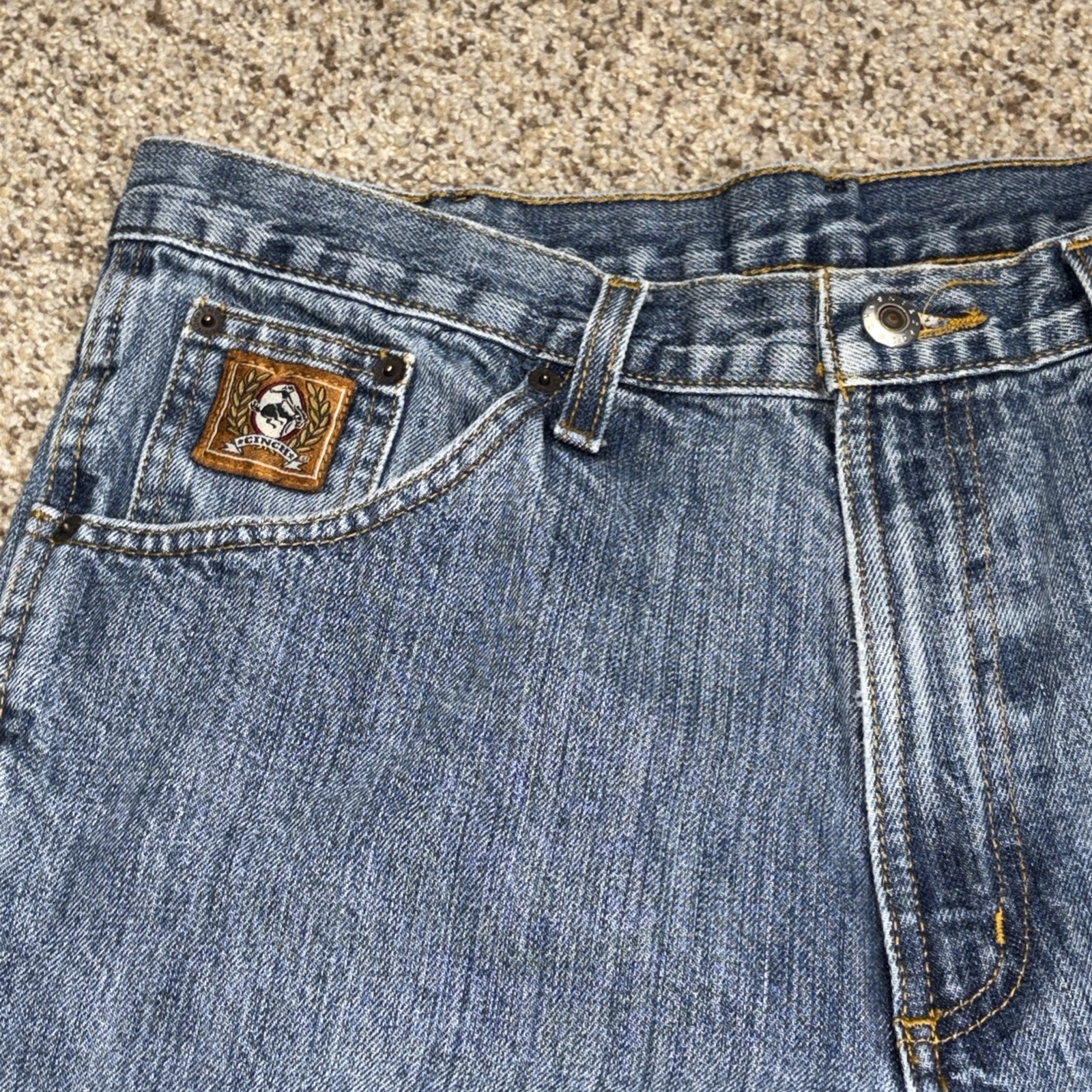 Cinch Bronze Label Denim Western Jeans Mens Size 35x32 Fits 34 X 31 - View 3