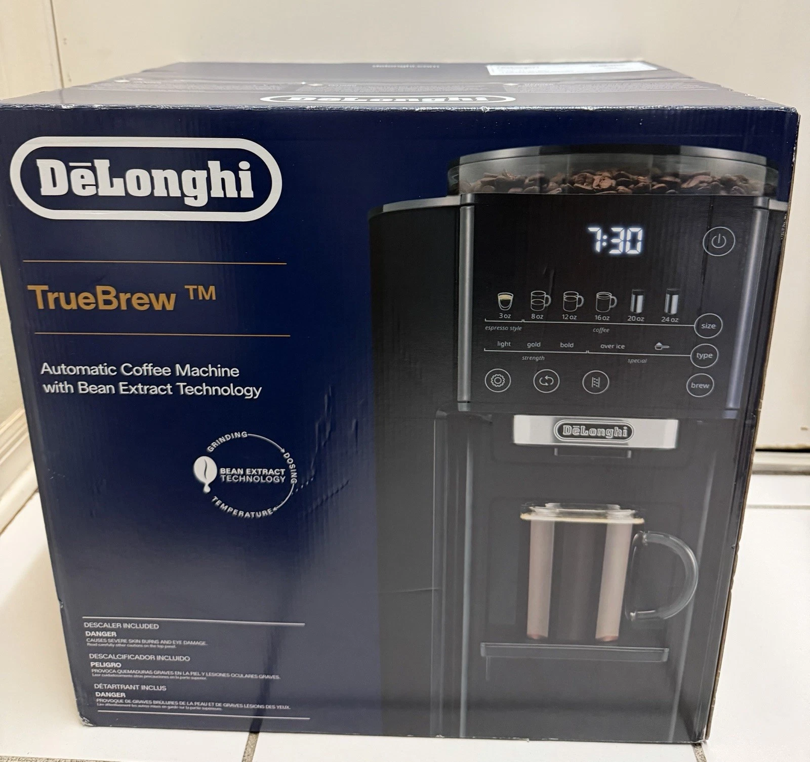 NEW De'longhi CAM51015B TRUEBREW AUTOMATIC DRIP COFFEE MAKER W BEAN EXTRACT TECH