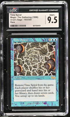 time spiral mtg card list TIME SPIRAL Urza's Saga Rare Reserved List CGC 9.5 Vintage MTG [Nostalgium]