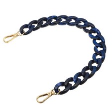 15 Inch Acrylic Chain Purse Strap Replacement Luxury Handbag Strap Blue White