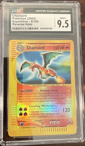CGC 9.5 Charizard 006/165 Expedition Base Set Reverse Holo PSA BGS VINTAGE 2002