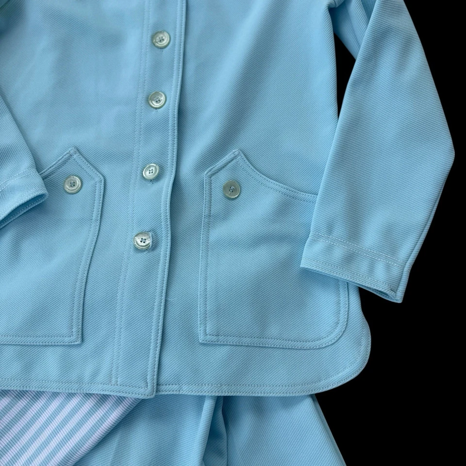 Vintage 1970s 3 Piece Leisure Suit Baby Blue Jack Winter Womens Sz S/M - Image 2 of 4