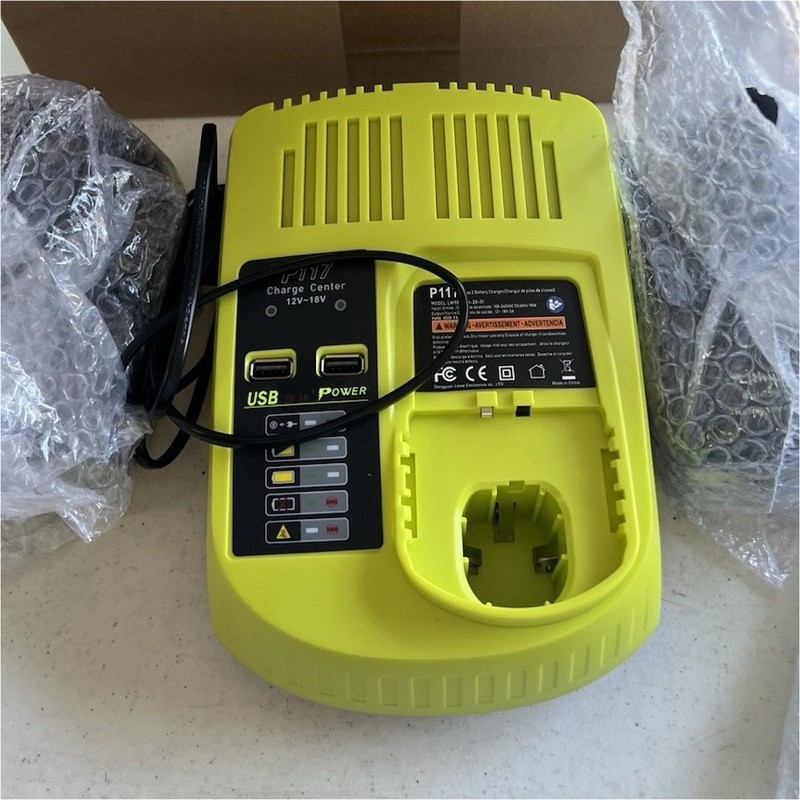 18V Lithium-Ion Battery RB18L50 with Charger, Green Power Tool Accessory