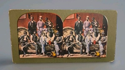 Antique Stereoview Card Native Cane Grinders In Sunny Florida Stereoscope 