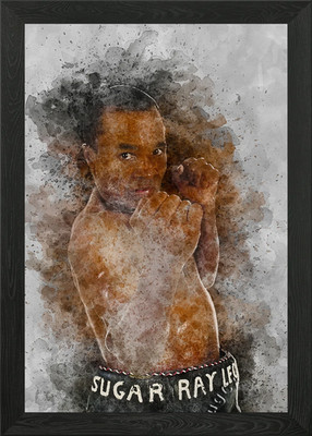 Sugar Ray Leonard Gerahmtes Wandbild Poster Leinwanddruck Bild