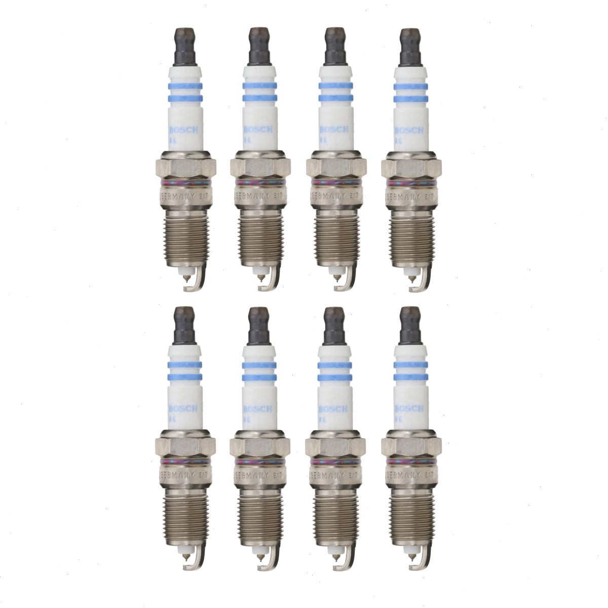 8 pc Bosch Double Iridium Spark Plugs for 2005-2009 GMC Envoy 5.3L V8 at