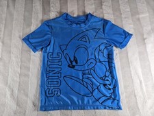 Sonic The Hedgehog Boys S Graphic UPF 50 Short Sleeve Rash Guard Blue Swim Tee