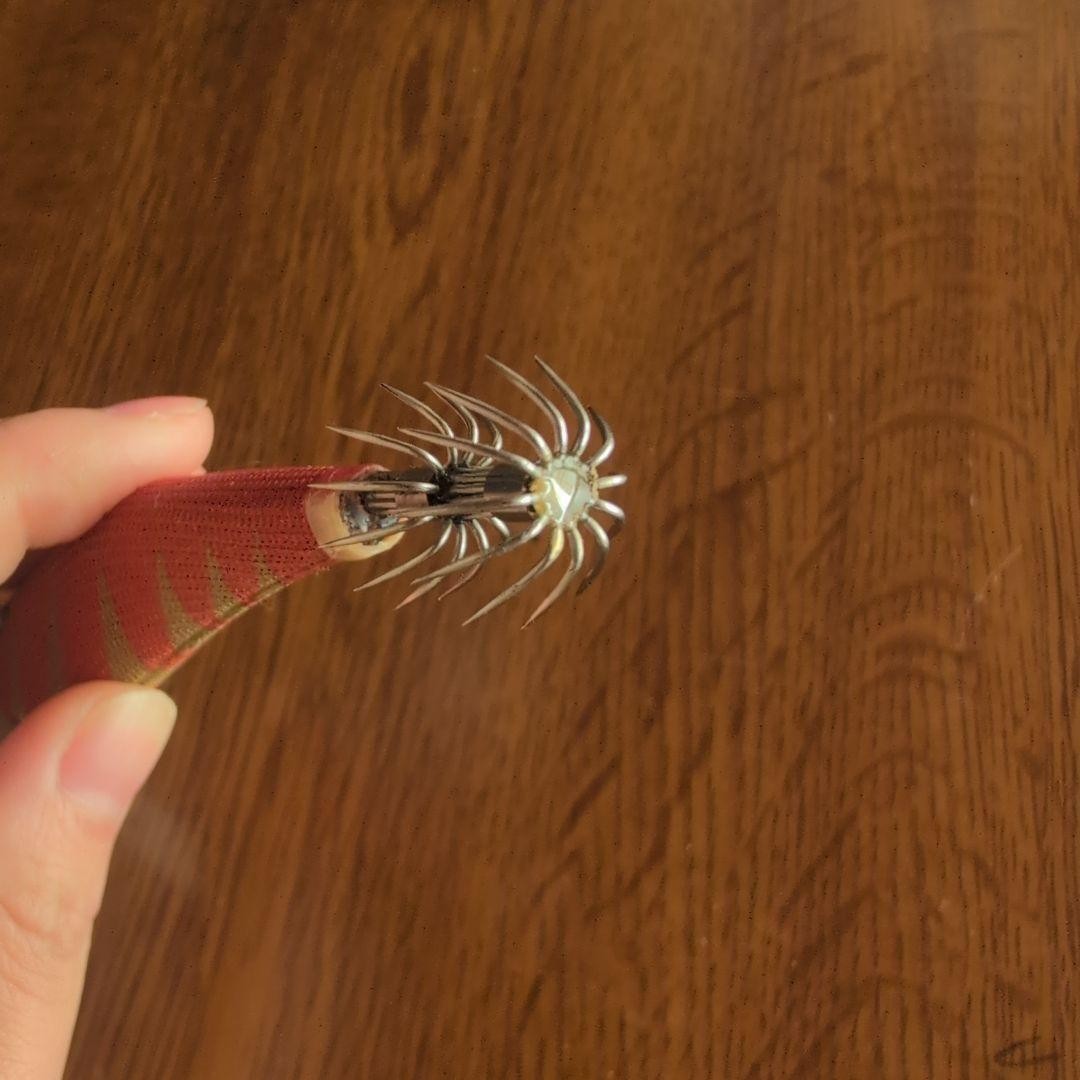 Daiwa Hard Egi Lure Red Gold Accents Realistic Action Fishing Tackle - Image 6