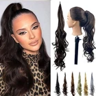 Wavy Ponytail Hairpieces Flexible Wrap Around Ponytail Long Curly Pony Tails