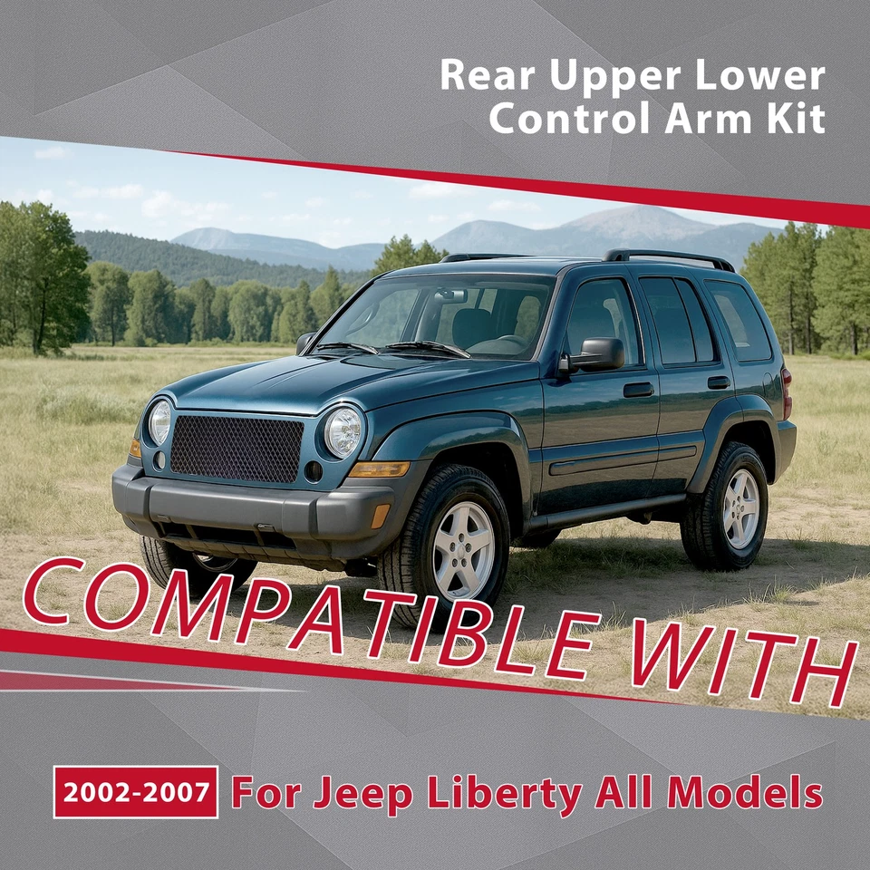 For Jeep Liberty 2002-2007 Rear Upper/ Lower Suspension Control Arm Kit Steel - Image 2 of 4