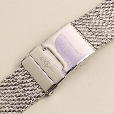 Mesh Strap for BREITLING SUPEROCEAN Bracelet Band Steel Metal Clasp 22mm 24mm