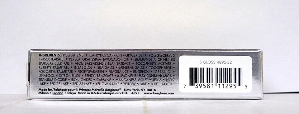 BORGHESE B BRILLO CARMESÍ BESO 0,21 OZ CAJA NUEVA + CEPILLO FACIAL GRATIS Foto 3 de 4