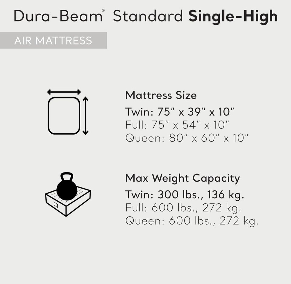 Intex Durabeam 10" Twin Size Air Mattress (New/Opened Box) eBay