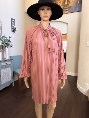 zara pink long sleeve dress Zara - Poplin Dress With Bows - Pink - 2 Years (36,2 Inches)