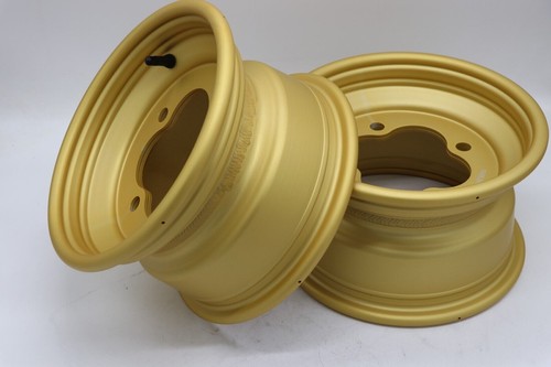 2 x 10" front aluminum wheels rims 4x144 HONDA 450r 400EX 300EX 250EX GOLD - Picture 4 of 11