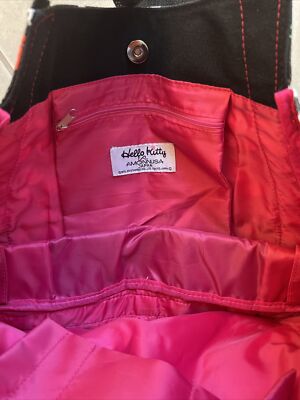 AMONNLISA×Hello Kitty Hello Kitty X Amonnlisa Japan Black Cherry Heart Tote Bag