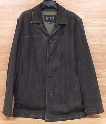 Genuine Pelle Studio Wilsons Leather Men's Brown Suede Leather Jacker - Size L 