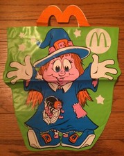 McDonalds Happy Meal 1990 Halloween Witch Trick or Treat Bag Vinyl Taiwan